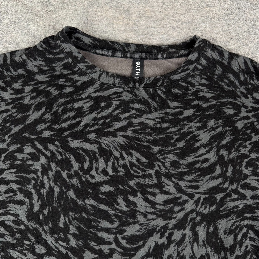 Athleta Balance Sweatshirt Animal Print Black Wmens‎ Small S - Picture 3 of 10